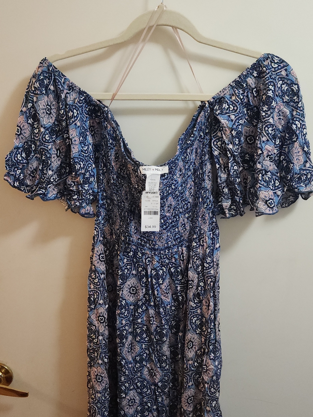 Miley & Molly Blue Floral Maxi Dress